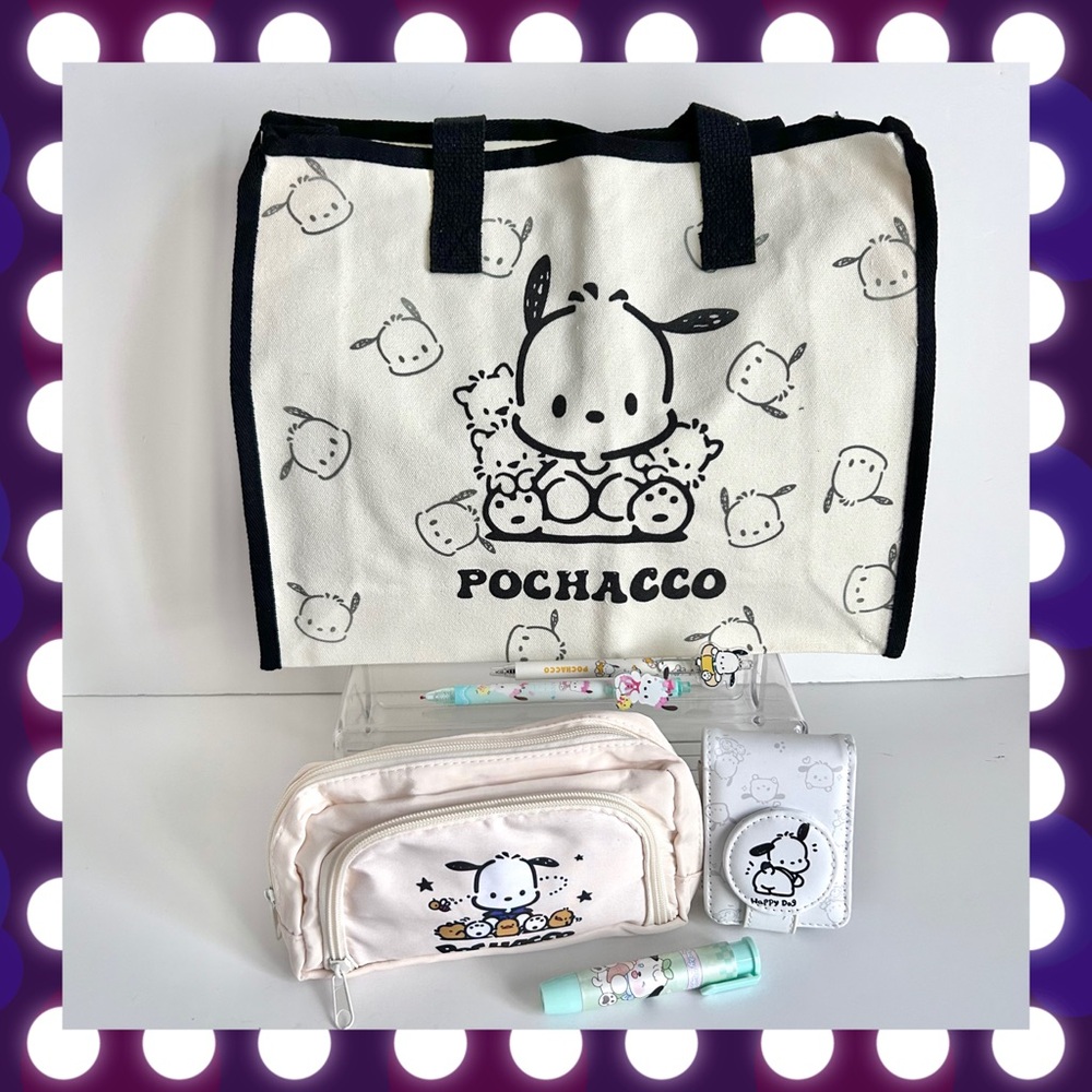 💙(POCH319) Pochacco Adorable 4-Piece Tote Bag Bundle!